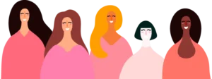Fem kvinnor på rad Fem kvinnor på rad